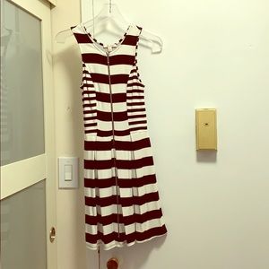 Ella Moss striped, zip up dress